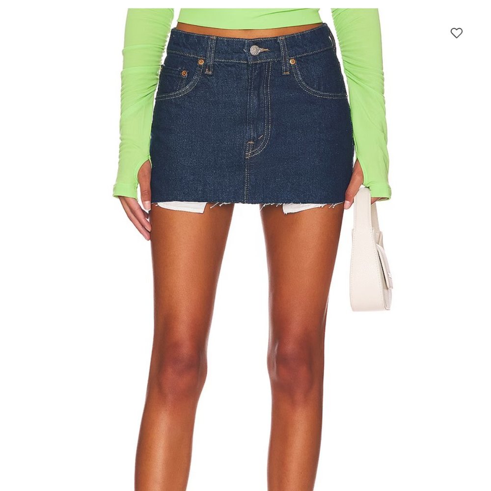 MOTHER mini denim skirt